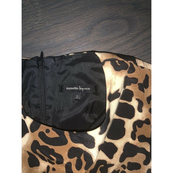Nanette Lepore Leopard-print Silk Dress~Sz 2 - Picture 4 of 4